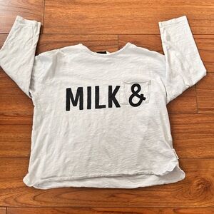 Piupiuchick Kids Long Sleeve Shirt Milk & Grannys CornFlakes. Neutral Gender.